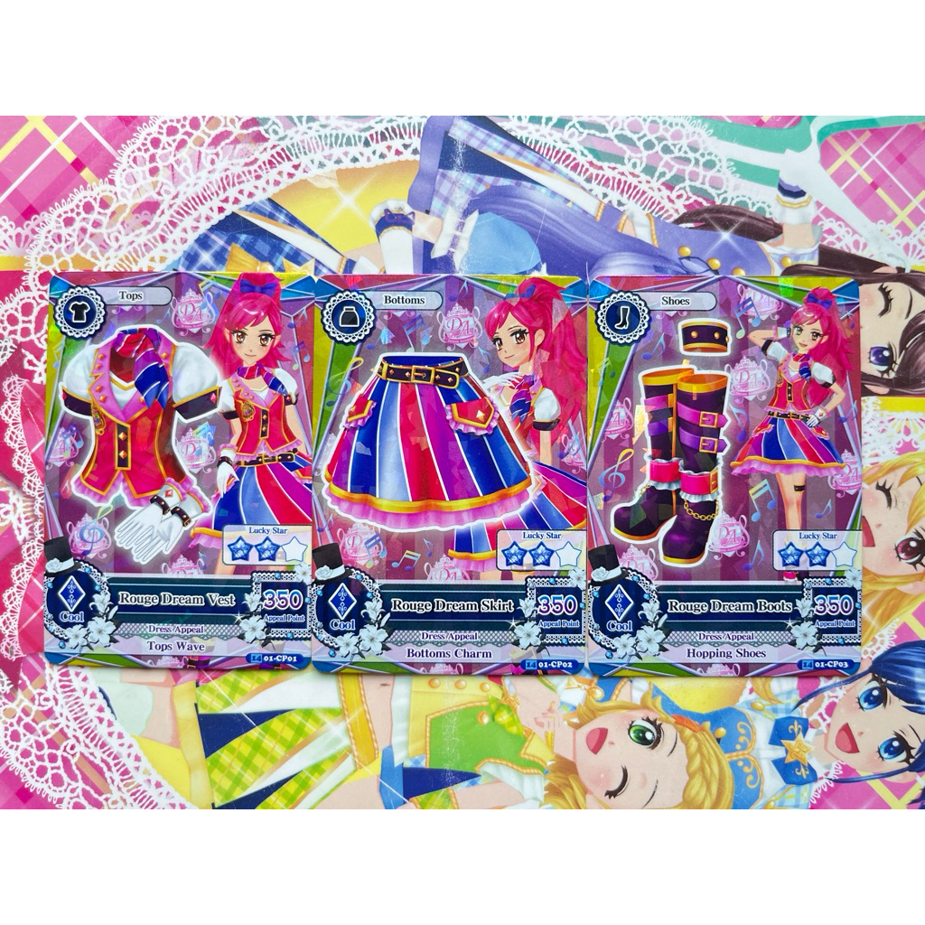 Kartu Aikatsu Dream Academy Uniform Seira Otoshiro Rouge Dream Swing Rock Set Original Langka Rare O