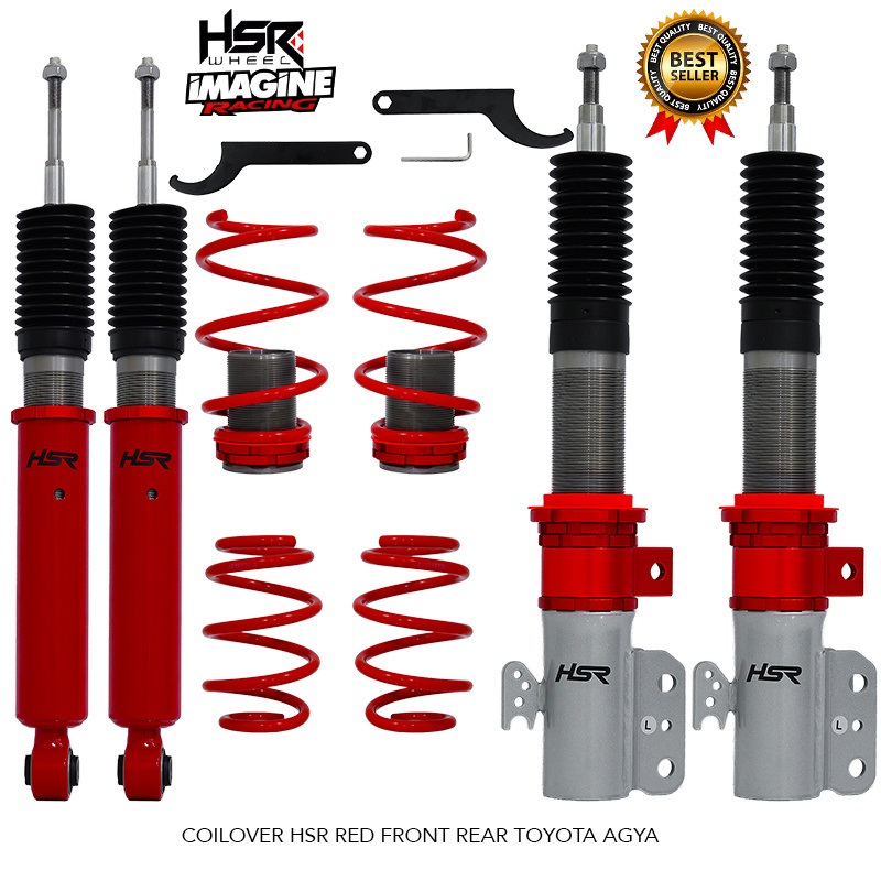 COILOVER HSR RED FRONT REAR TOYOTA AGYA