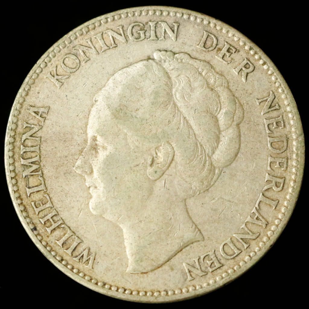 Koin Antik Perak Belanda 1929 1 Gulden Ratu Wilhelmina