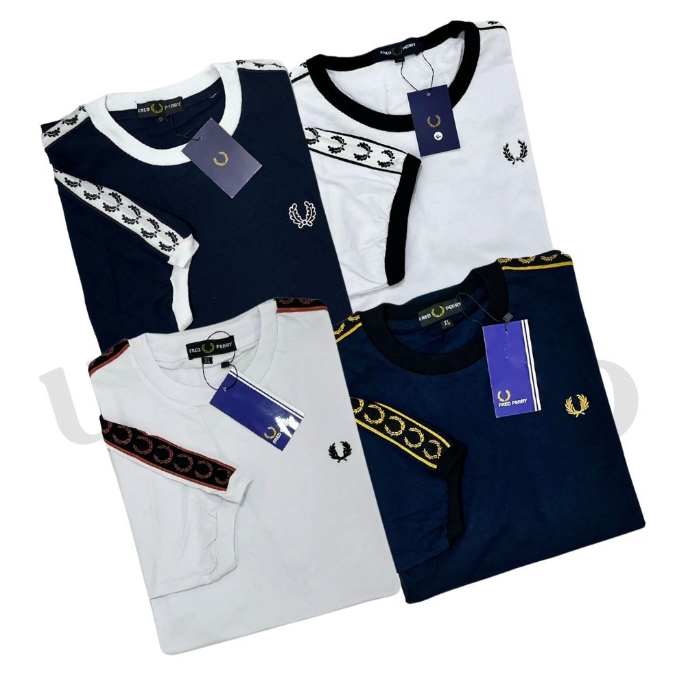 Kaos T-shirt Fred Ferry premium 100%cotton unisex putih