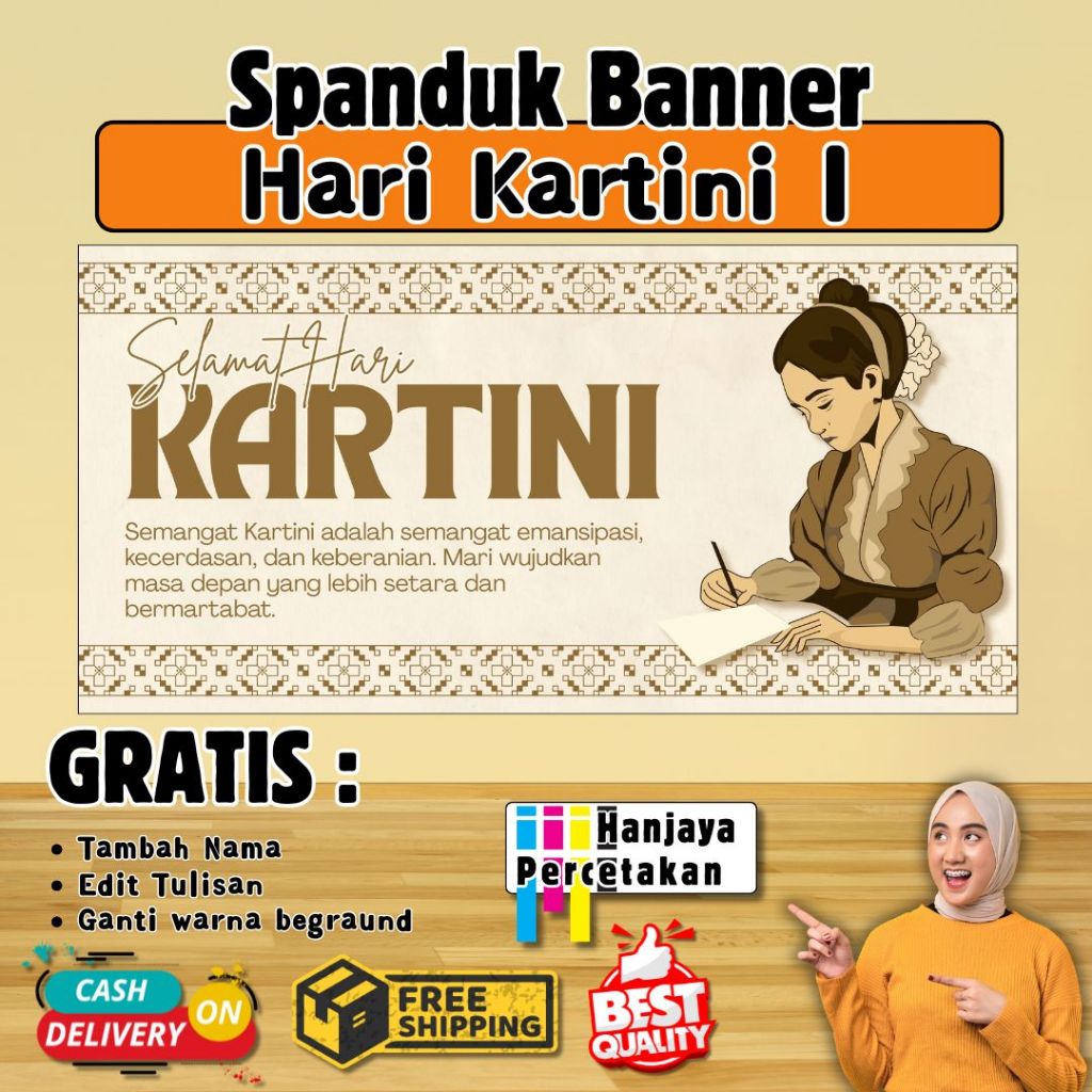 BANNER EVENT ACARA LOMBA HARI KARTINI | Spanduk Hari Kartini Custom | DEKORASI HARI KARTINI 21 April