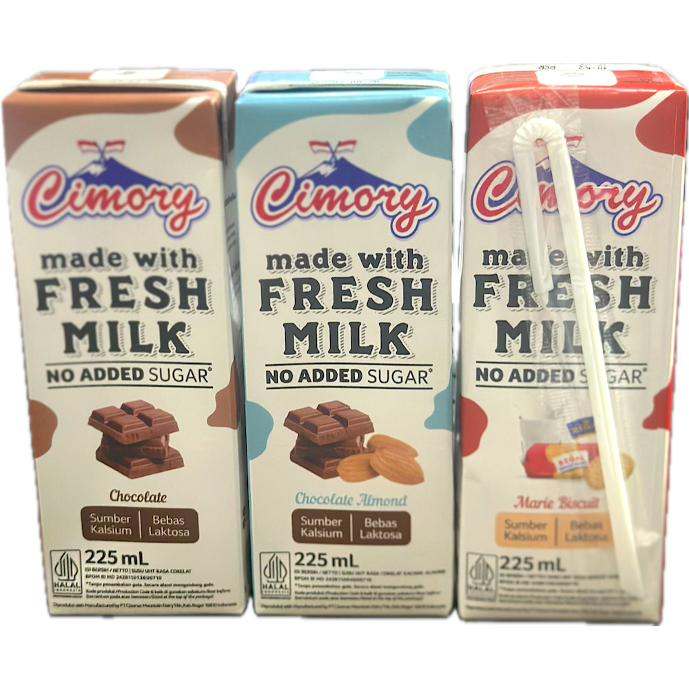 CIMORY SUSU FRESH MILK 225ml COKLAT ALMOND MARIE CHOCO COKELAT MEDE MATCHA CEMILAN ANAK MINUMAN RING