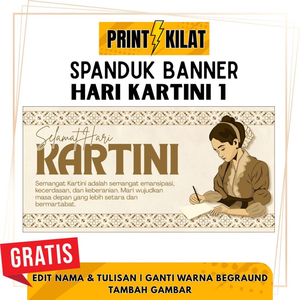 BANNER EVENT ACARA LOMBA HARI KARTINI | Spanduk Hari Kartini Custom | DEKORASI HARI KARTINI 21 April