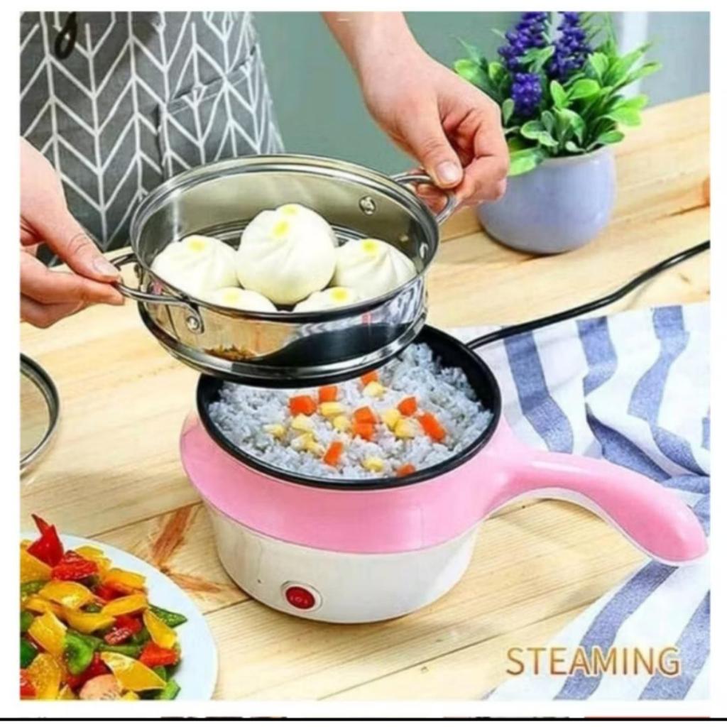 Panci Listrik Elektrik Cooker Stainless Steel Teflon Cooking Pot rice cooker mini