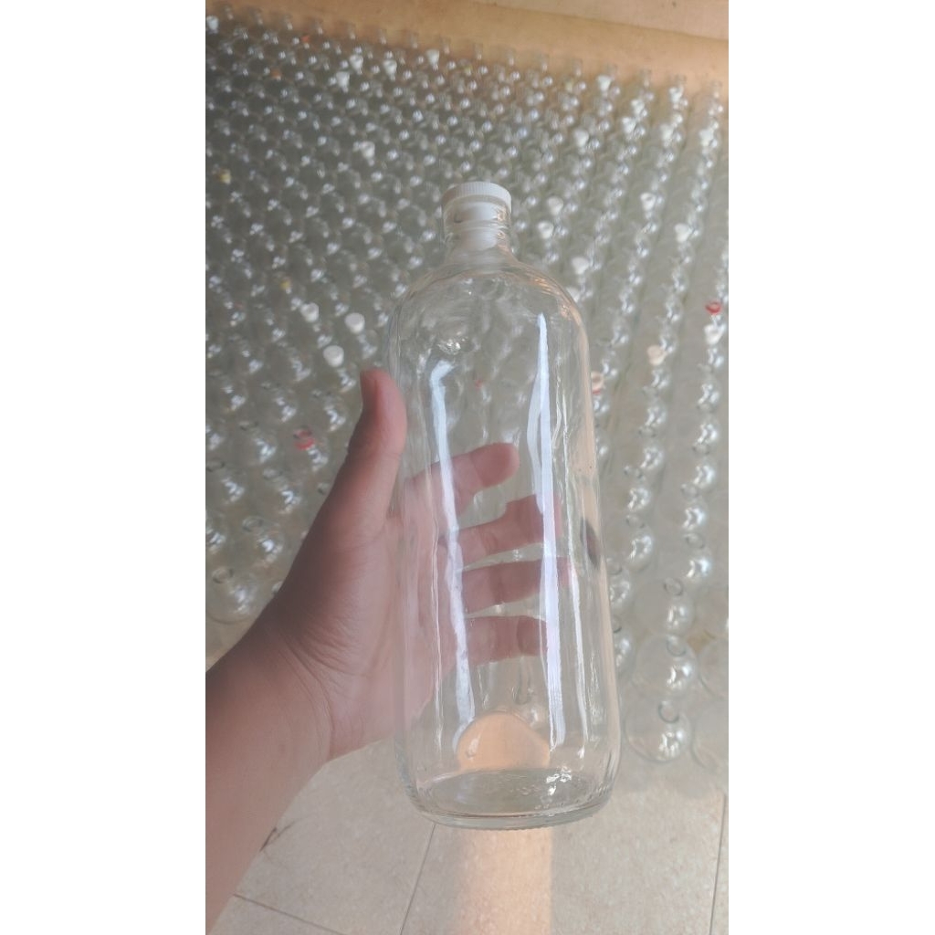 botol kaca bensin/botol jamu 1000ml/1L