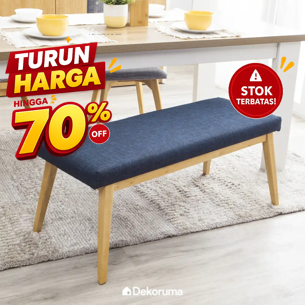 Dekoruma Fuji Bench | Kursi Panjang Kayu Sofa Minimalis Scandinavian