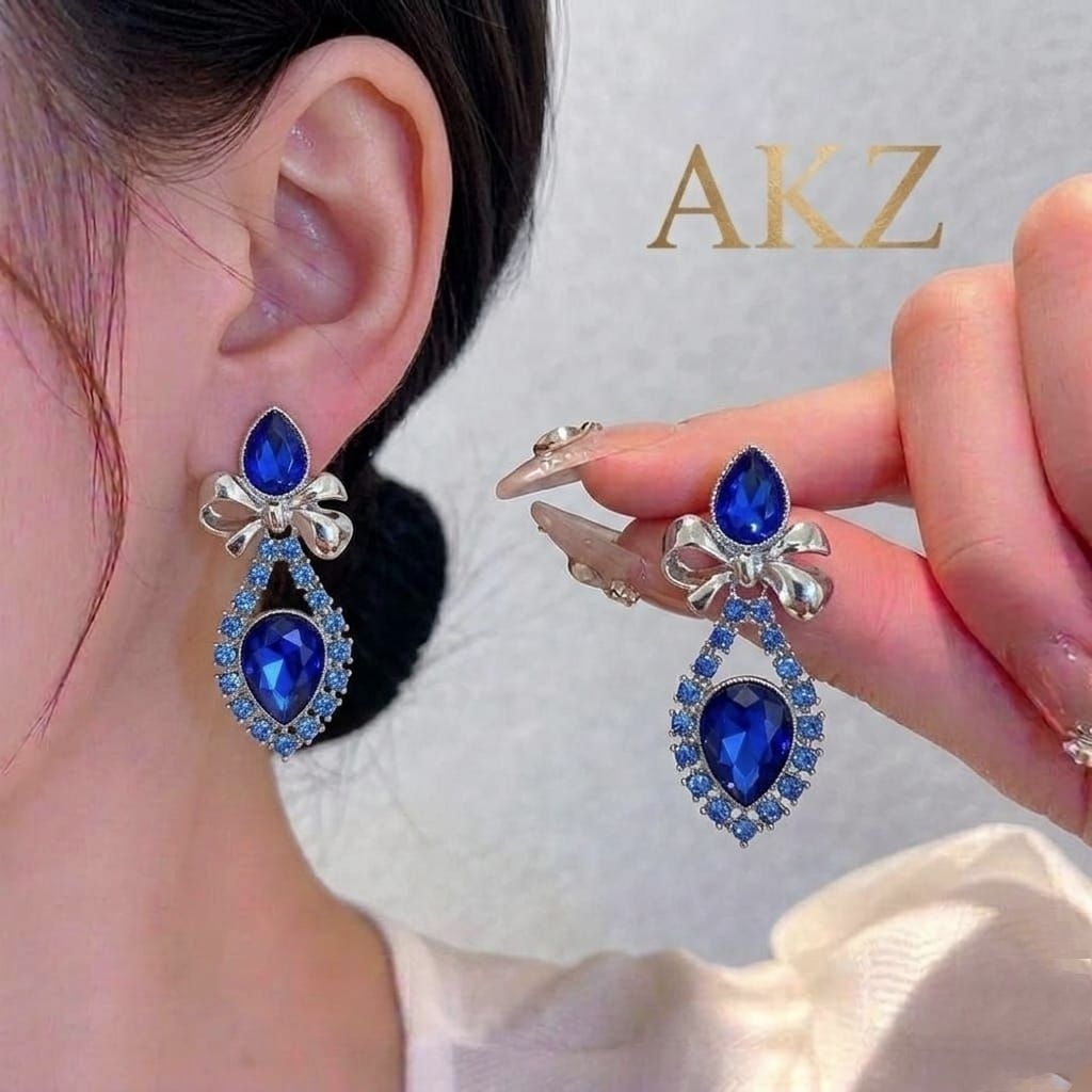 Am114 Earing Anting Wanita Pesta Vintage Eesthetic Anti Karat Premium