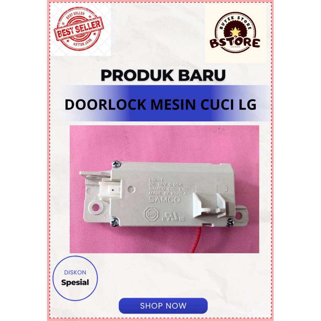 Switch Door Lock Mesin Cuci LG