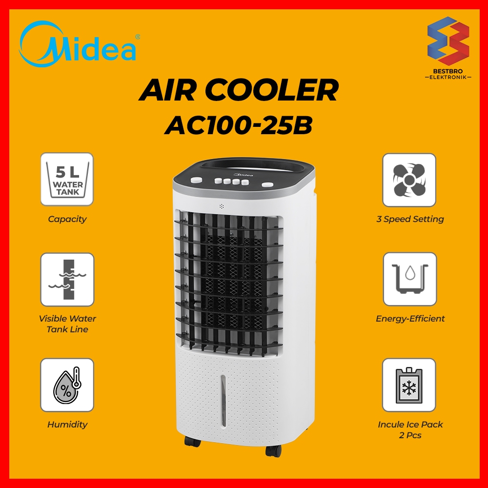 Midea Air Cooler AC100-25B Penyejuk Ruangan 5 Liter Pendingin Ruangan