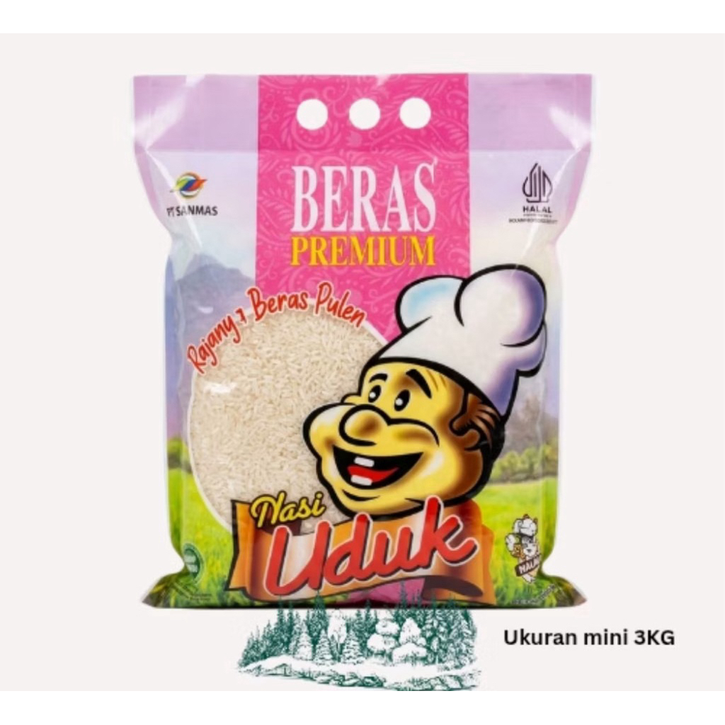 Beras Premium Nasi Uduk 3 Kg – Beras Pulen Kualitas Premium