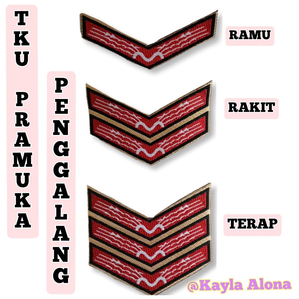 Bet / Badge TKU PENGGALANG PRAMUKA ( WOVEN ) Atribut Seragam Pramuka