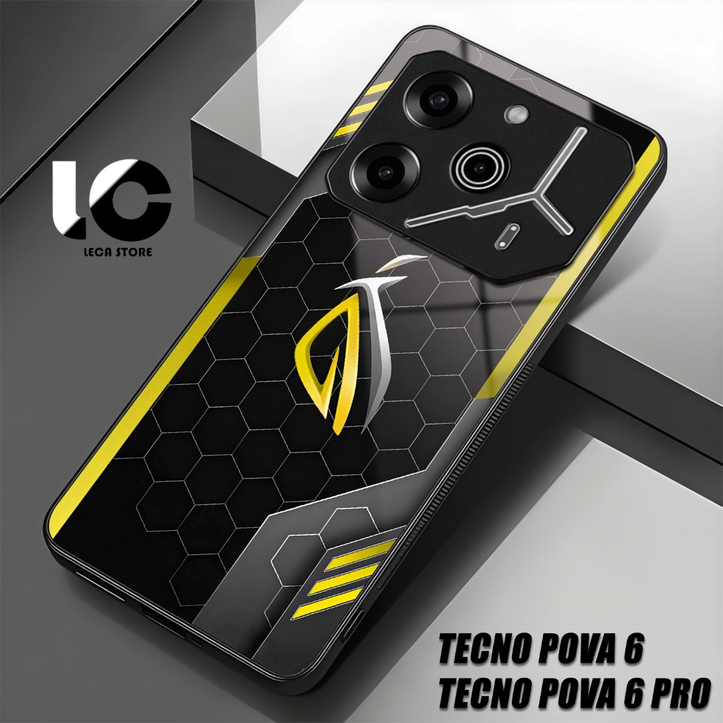 Softcase Hp TENCO POVA 6 Casing TENCO POVA 6 PRO Case Glossy Cassing kaca kilau Pelindung Hp Aksesor