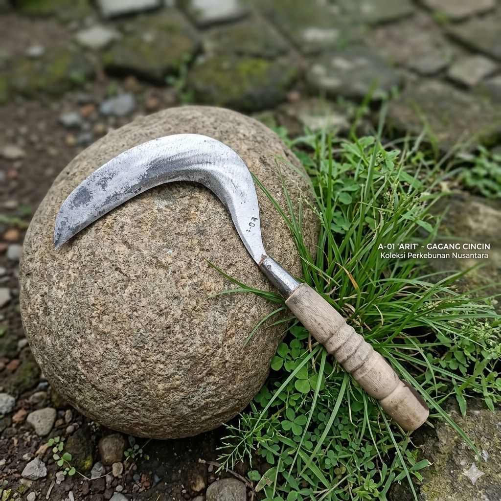 Alat berkebun sabit bahan baja per gagang kayu arit pengaritan