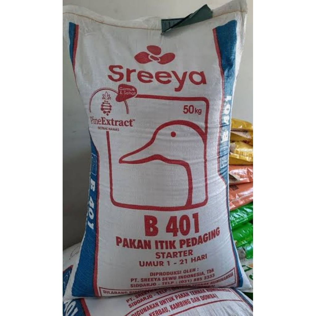 sreeya pakan bebek entok itik pedaging b401 10kg
