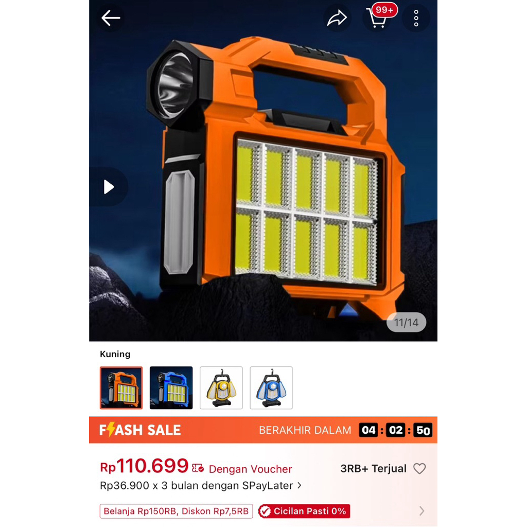 SENTER SOLAR PANEL BARU BEKAS ENDORSE