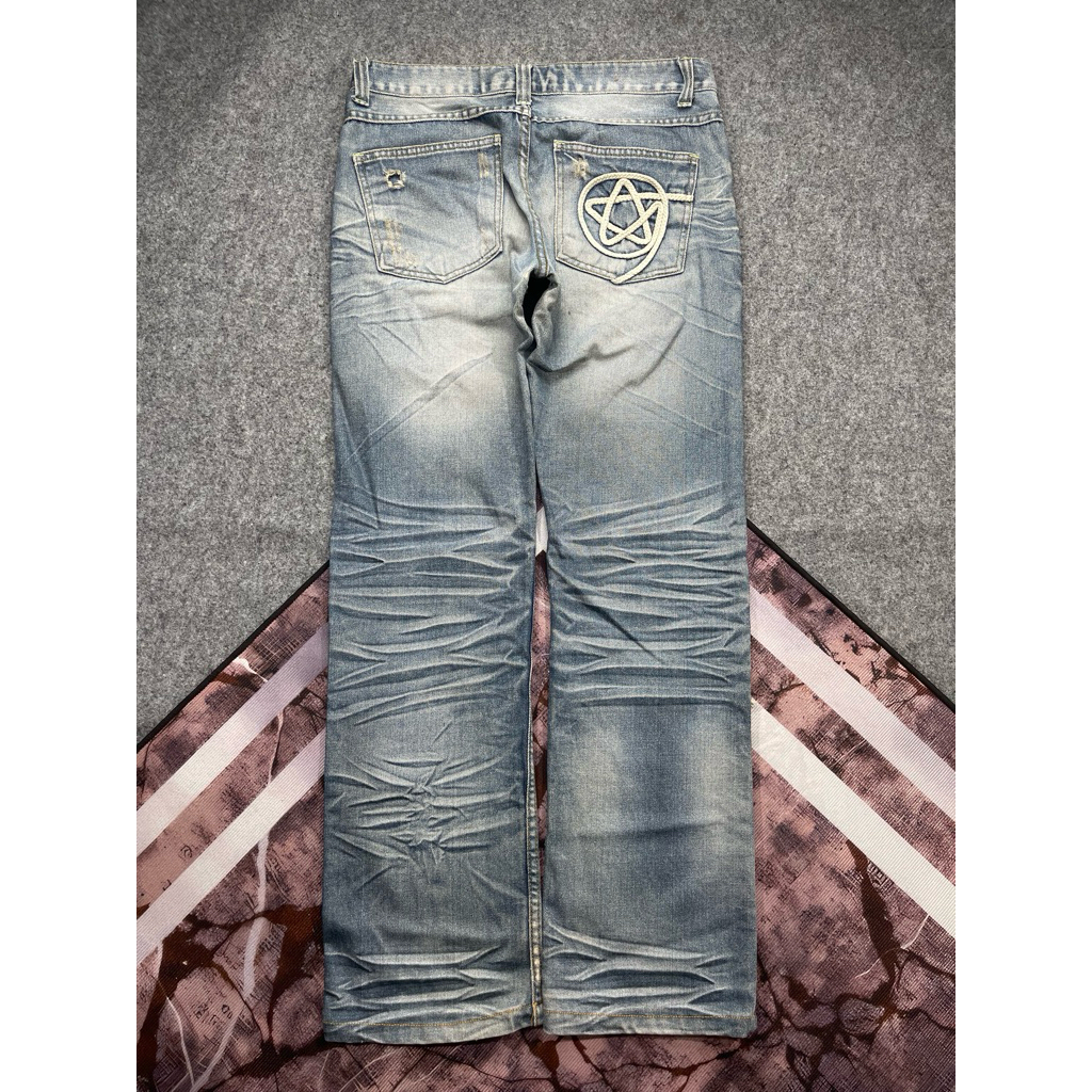 Celana jeans fading Blue Mong second