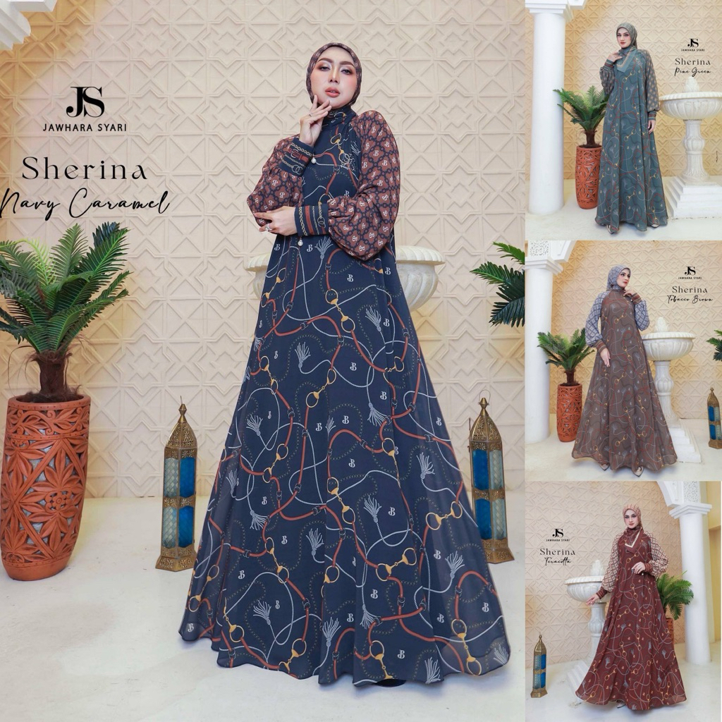 Serina Series by Jawhara Syari | Dress Set Scarf