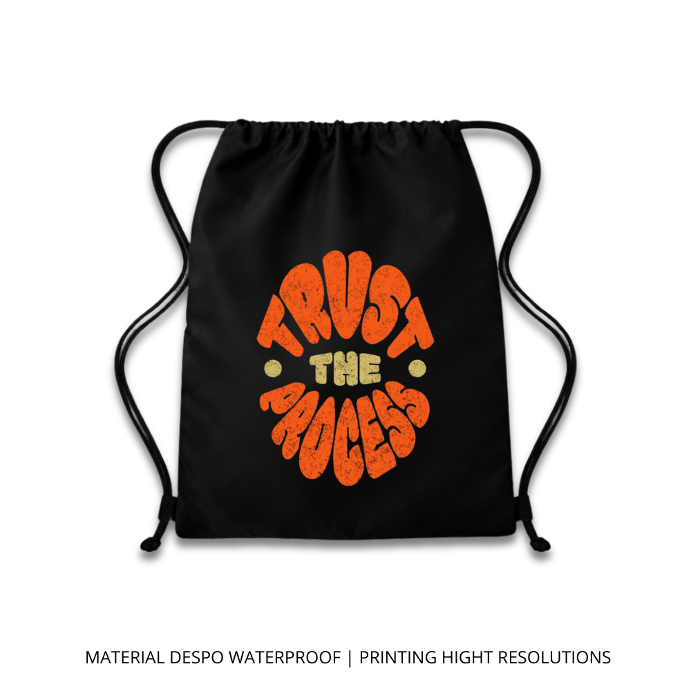 Tas Serut Pria Kanvas Tebal dengan Motif Keren dan Tali Nyaman