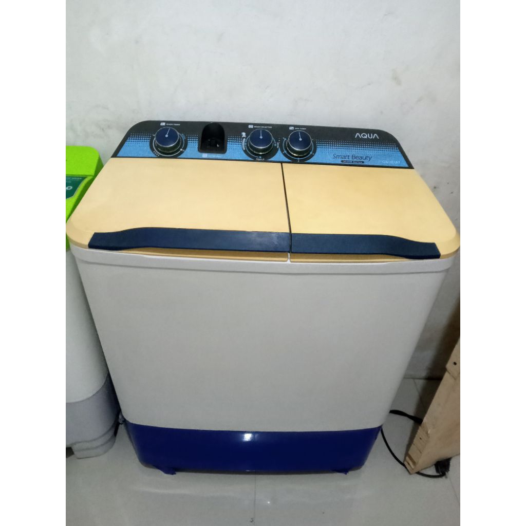 Mesin Cuci 2 Tabung Seken 7,5kg Second Aqua Hijab Series Bekas