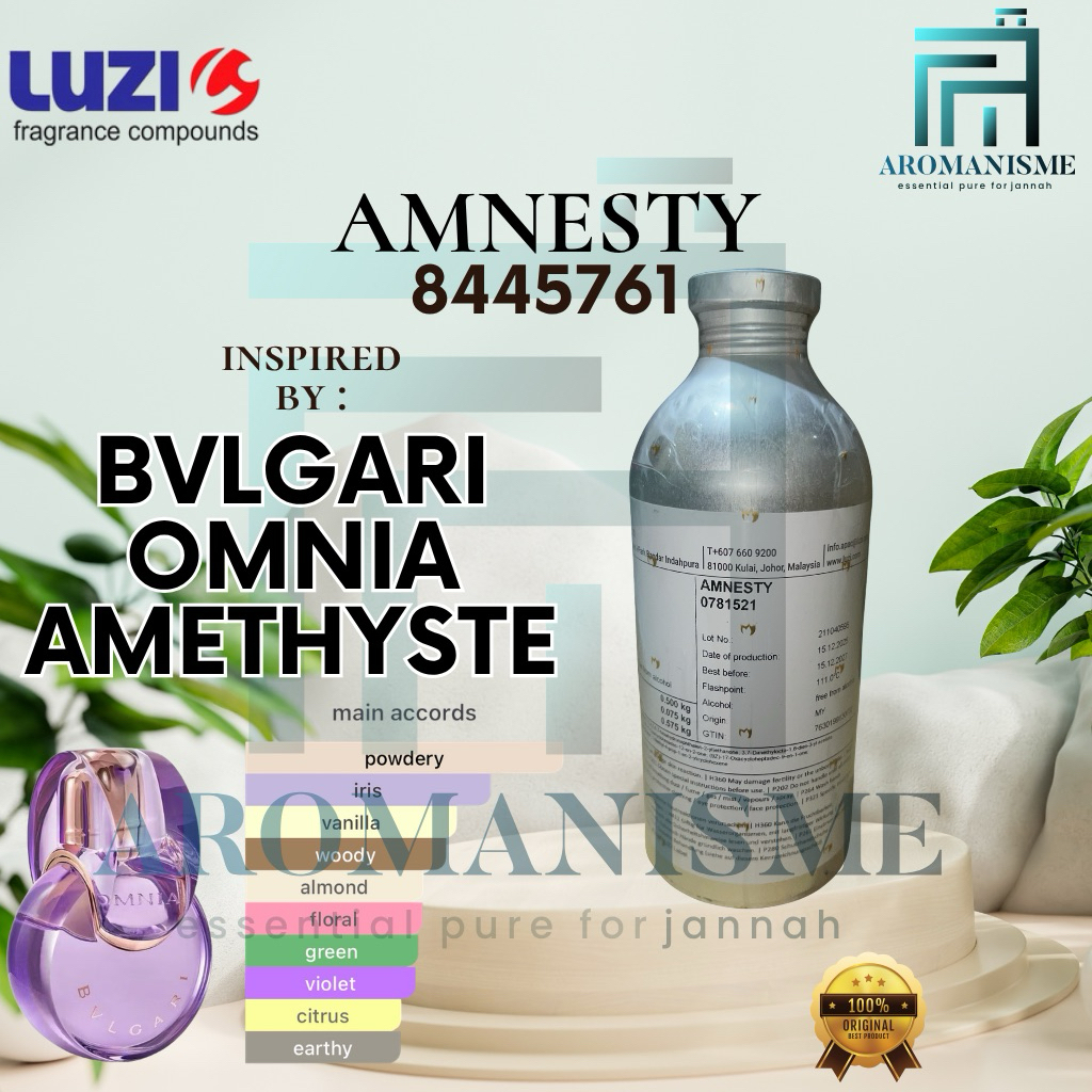 Bibit Parfum Bulgari Omnia Amethyste By Luzi Amnesty 50ml / 100ml