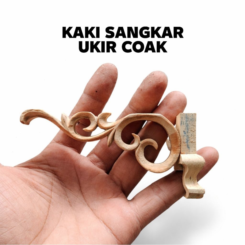 Kaki Sangkar Ukir Cungkok Kayu Jati