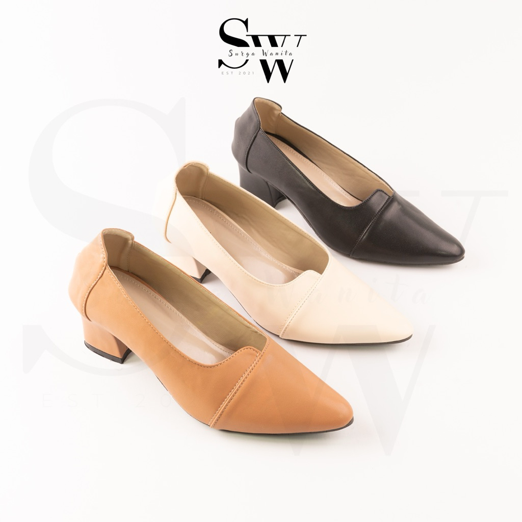 Sepatu Wanita Terbaru Pantofel Heels 5cm