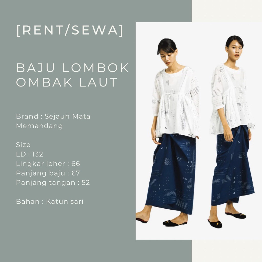 [Sewa/Rent] Baju lombok ombak laut sejauh mata memandang / bukan preloved sejauh kebaya SMM second b