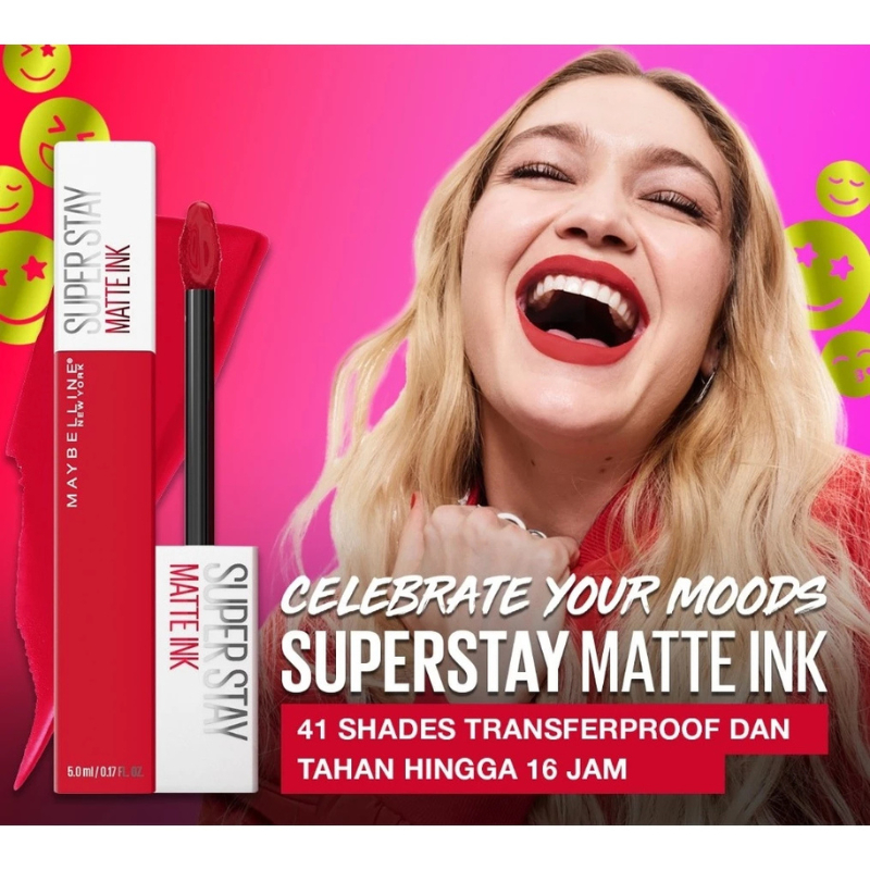 Flash Salle ! Maybelline Super Stay Matte Ink Lipstik New York - Tahan 24 Jam