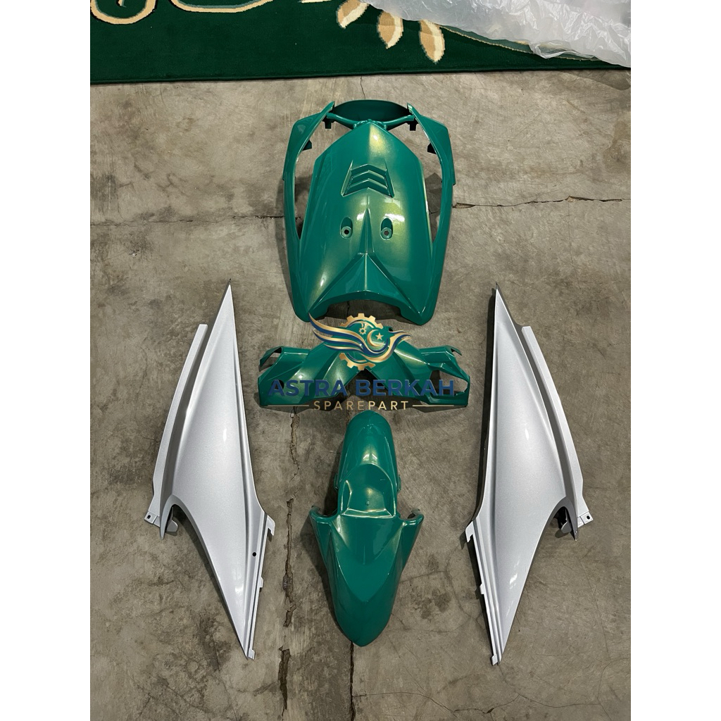 Full body halus beat karbu warna alien green dan silver
