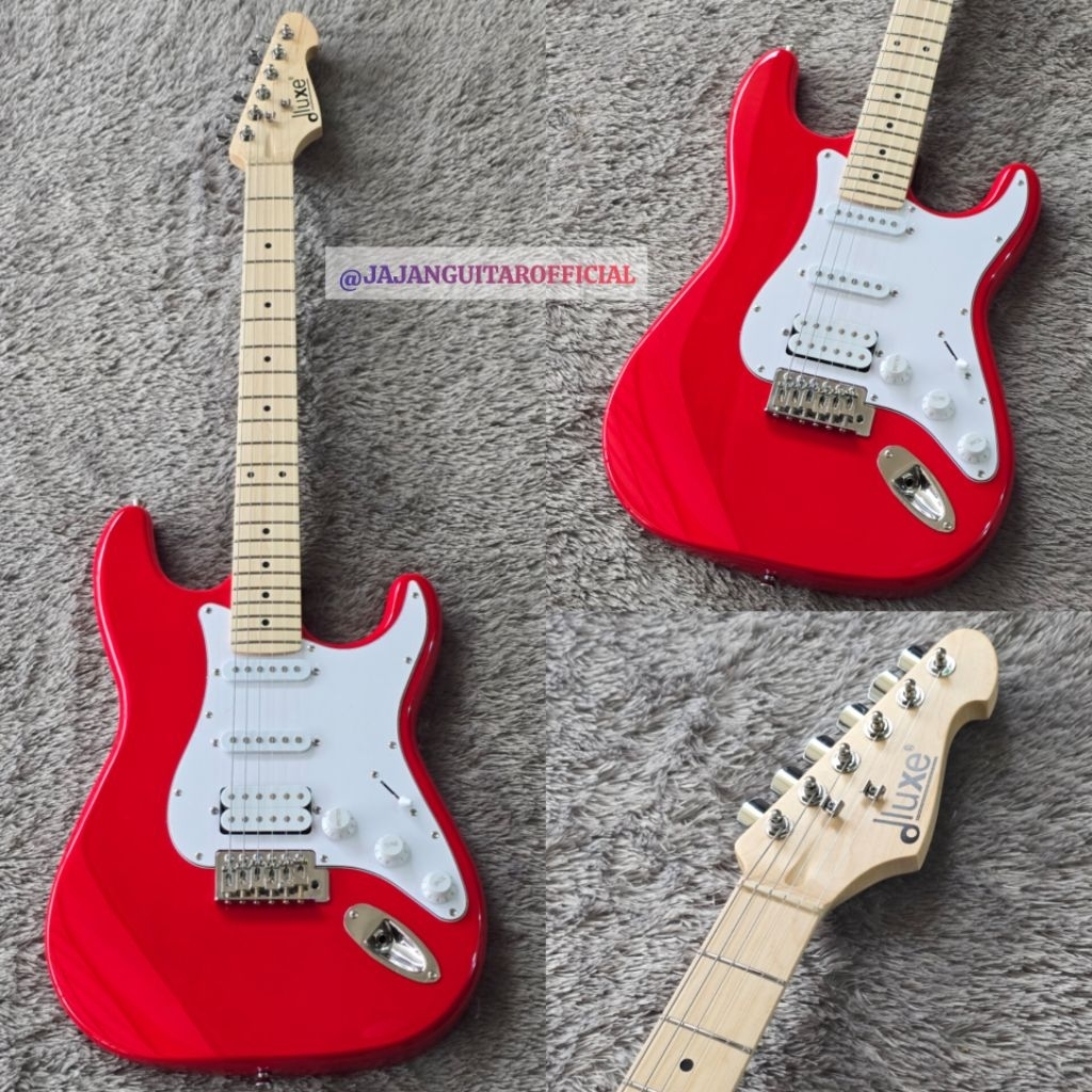 Gitar Elektrik Dluxe DS100-RD - Gitar Dluxe DS 100 RD - Gitar Elektrik Dluxe Stratocaster Original