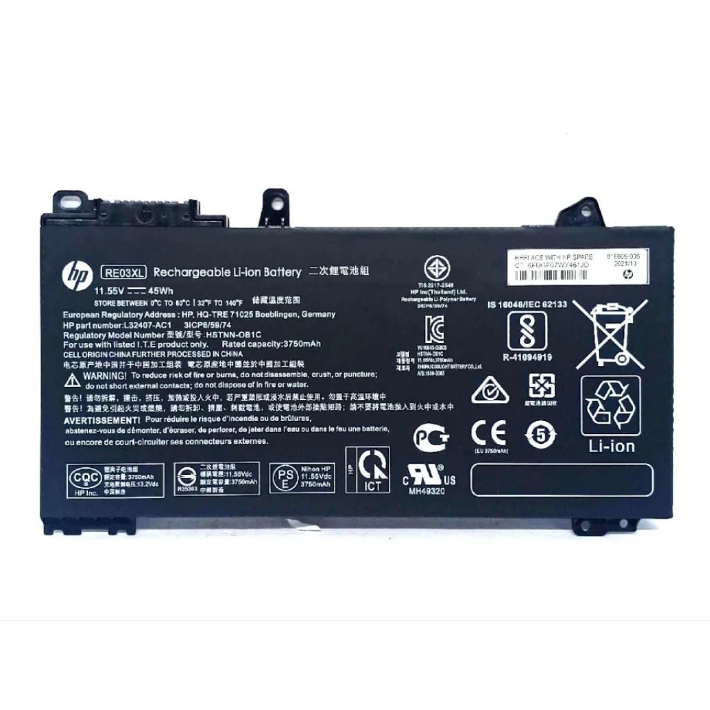 Baterai baterai battery Hp Probook 430-g6 440-g6 445-g6 450-g6 430-g7 440-g7 RE03XL Probook 440 G7 P