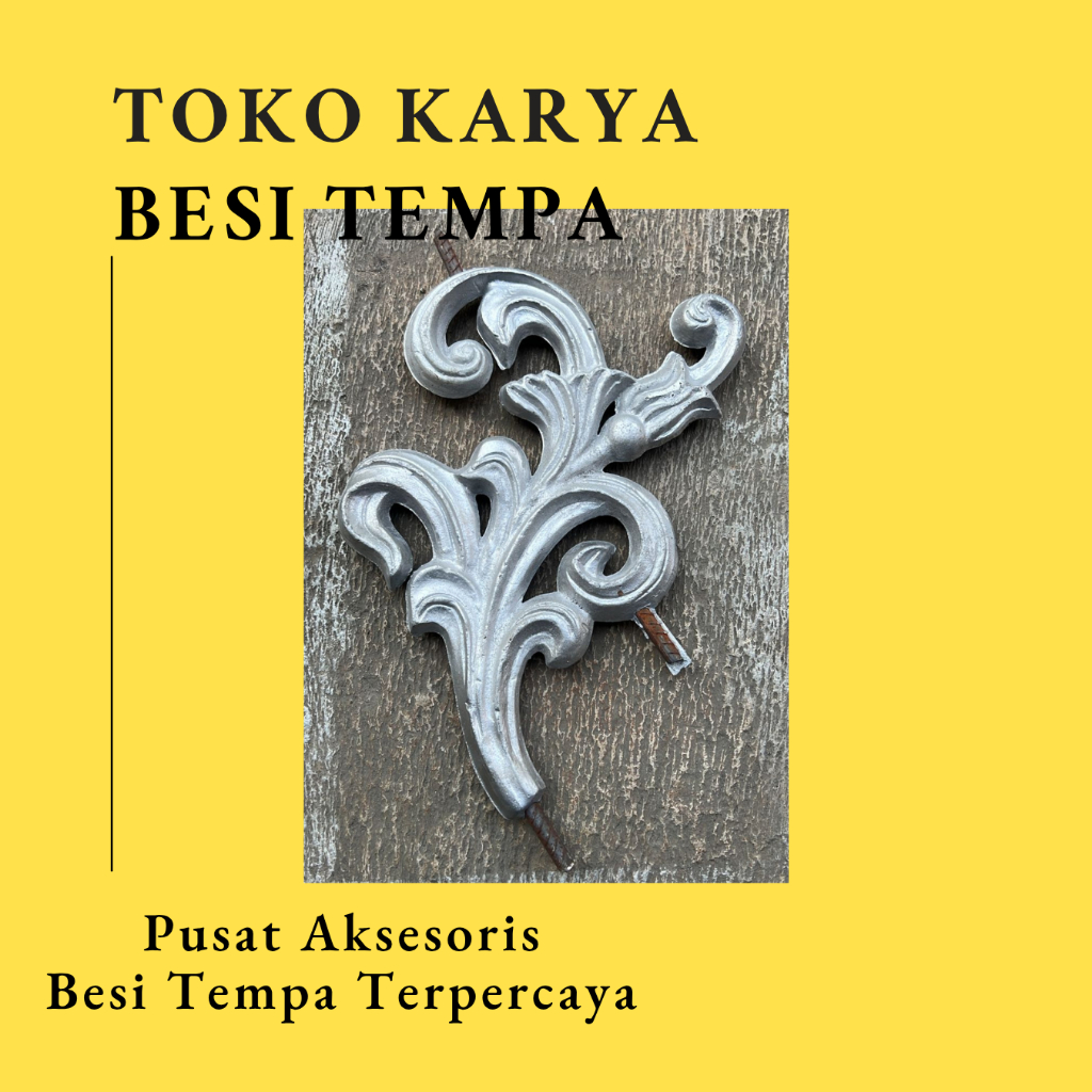 Ornamen Pagar Besi Leaf 284 / Ornamen Pagar Besi Aluminium Daun / Aksesoris Pagar Besi dan Tralis / 