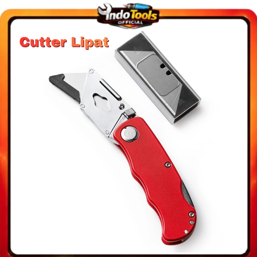 Cutter Lipat Mini BESTTOOLS Pisau Cutter Gypsum Folding Knife + 5 Mata