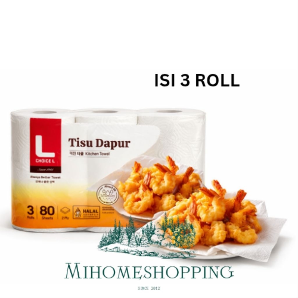 Tisu Dapur Choice L isi 3 roll harga termurah 80 sheets