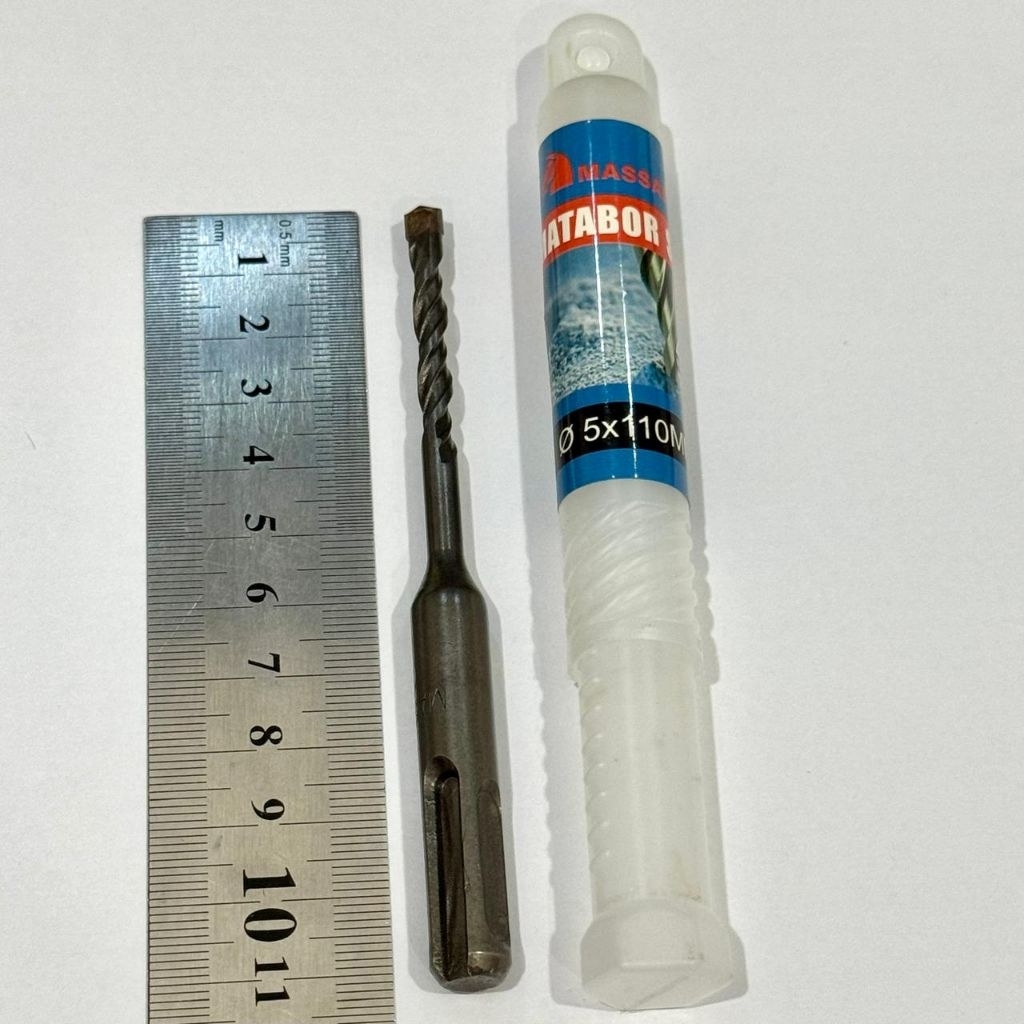 MASSAKI 5x110 Mata bor beton colok 5mm x 11cm sds plus tembok dinding hammer drill 5 mili concrete w