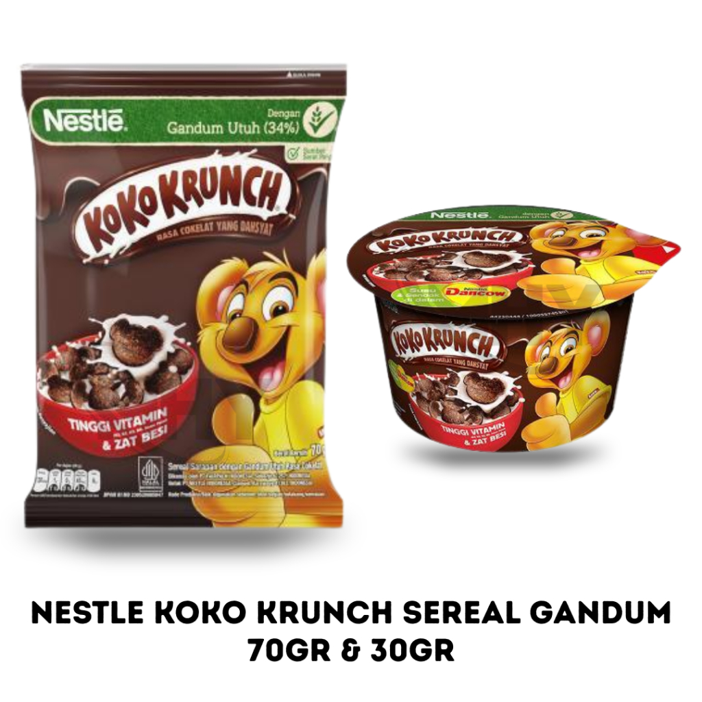 Nestle Koko Krunch Sereal Gandum Cokelat 70gr / Cup 30gr