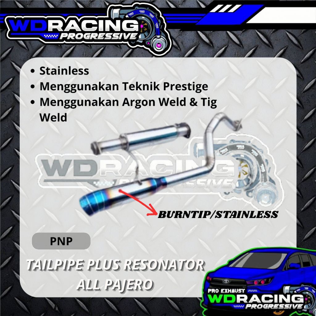 TAILPIPE PLUS RESONATOR ALL PAJERO