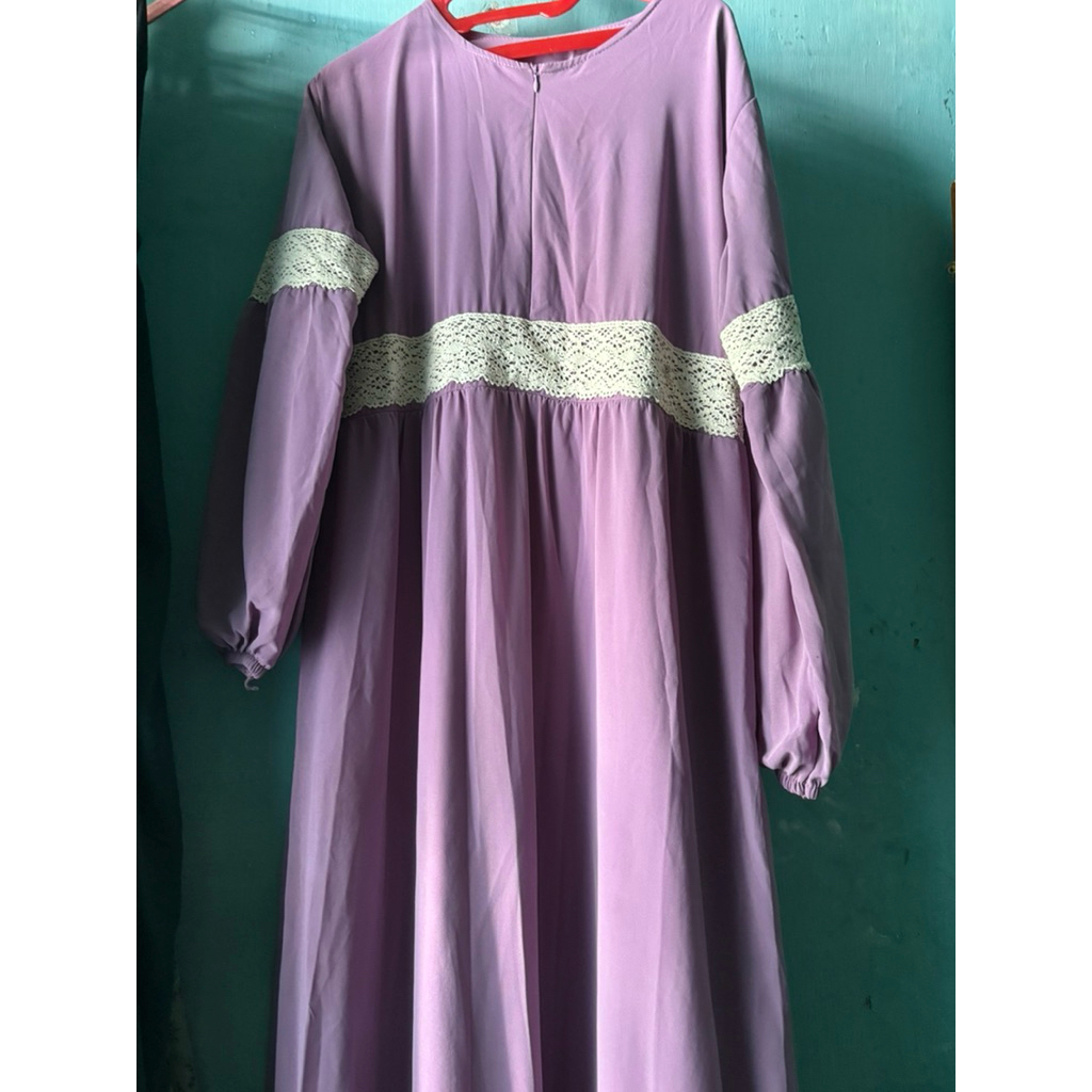 PL GAMIS BAHAN CERUTY WARNA LILAC