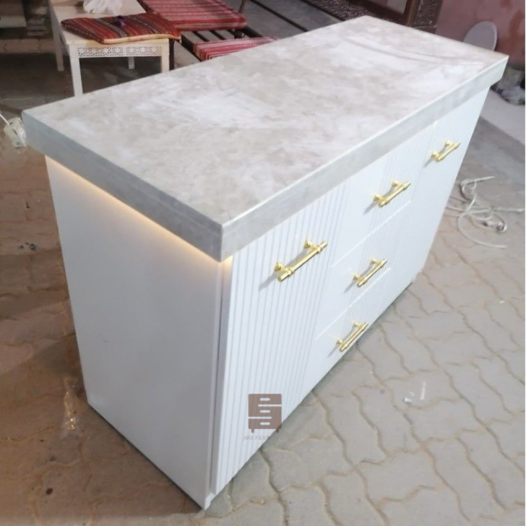 Meja Dapur Marmer Estetik Modern | Meja Marmer Minimalis
