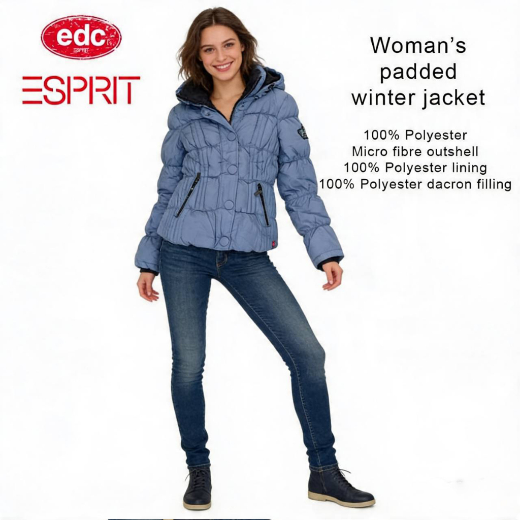 Jaket wanita hoodie winter fashion EDC by ESPRIT