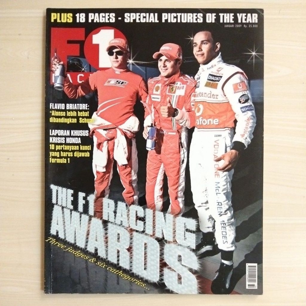 MAJALAH F1 RACING INDONESIA - THE F1 RACING AWARDS - JANUARI 2009 - Majalah Bekas Murah Original - B