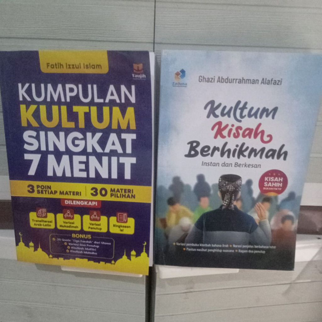 paket 2 buku kultum kisah berhikmah + kumpulan kultum singkat 7 menit