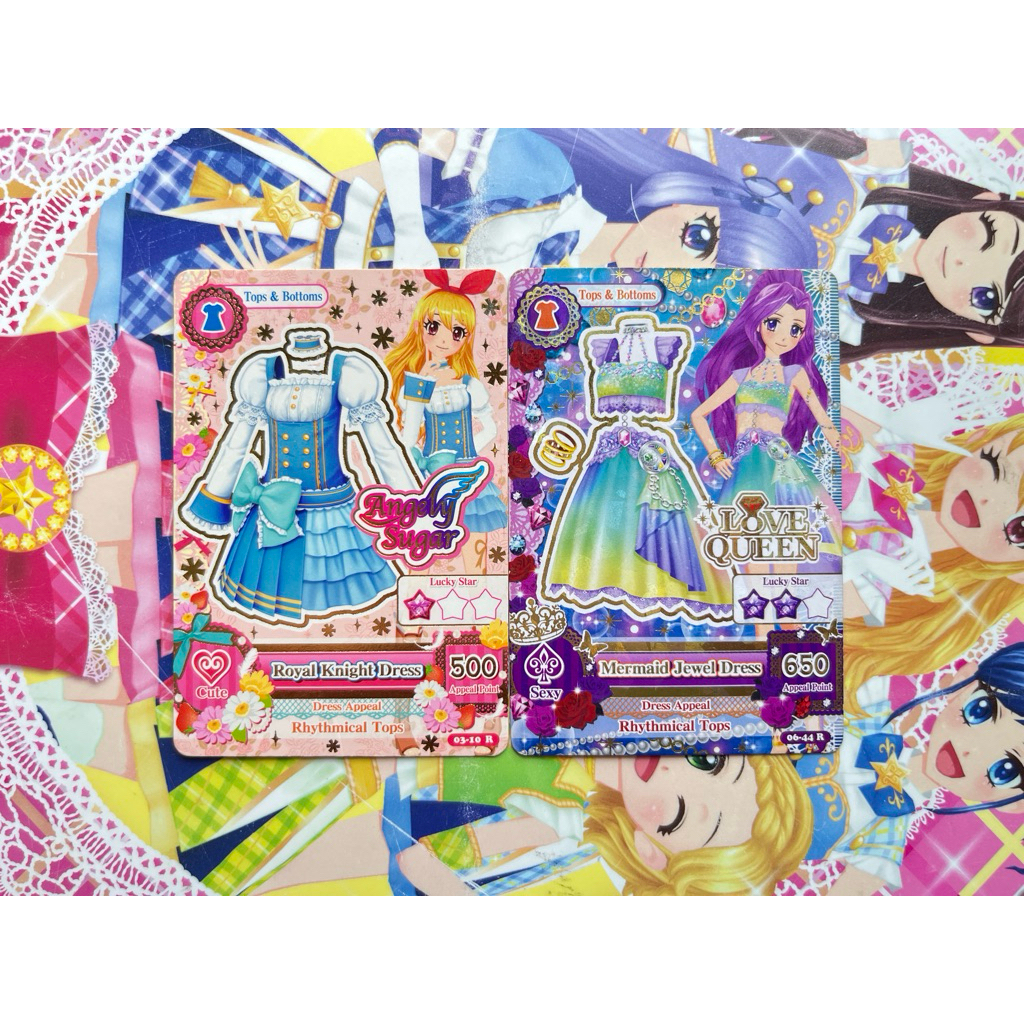 Kartu Aikatsu Royal Knight Dress Ichigo Hoshimiya Angely Sugar Mermaid Jewel Dress Mizuki Kanzaki Lo