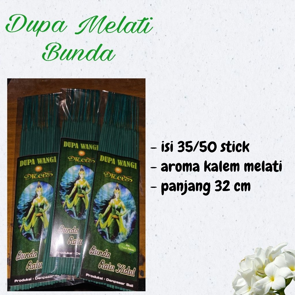 Dupa Melati Hijau Bunda Ratu Isi 35 Stik