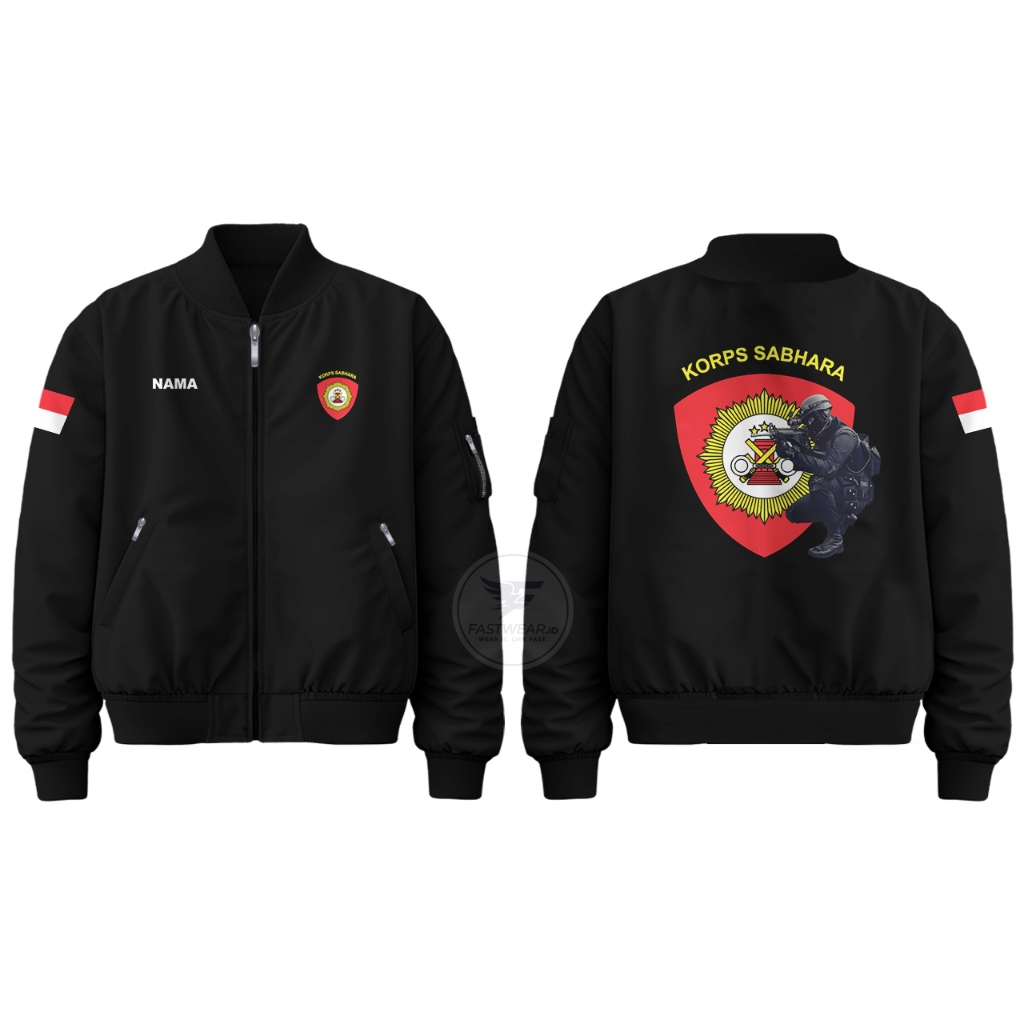 Jaket Bomber Waterproof Korps Sabhara Samapta Bhayangkara