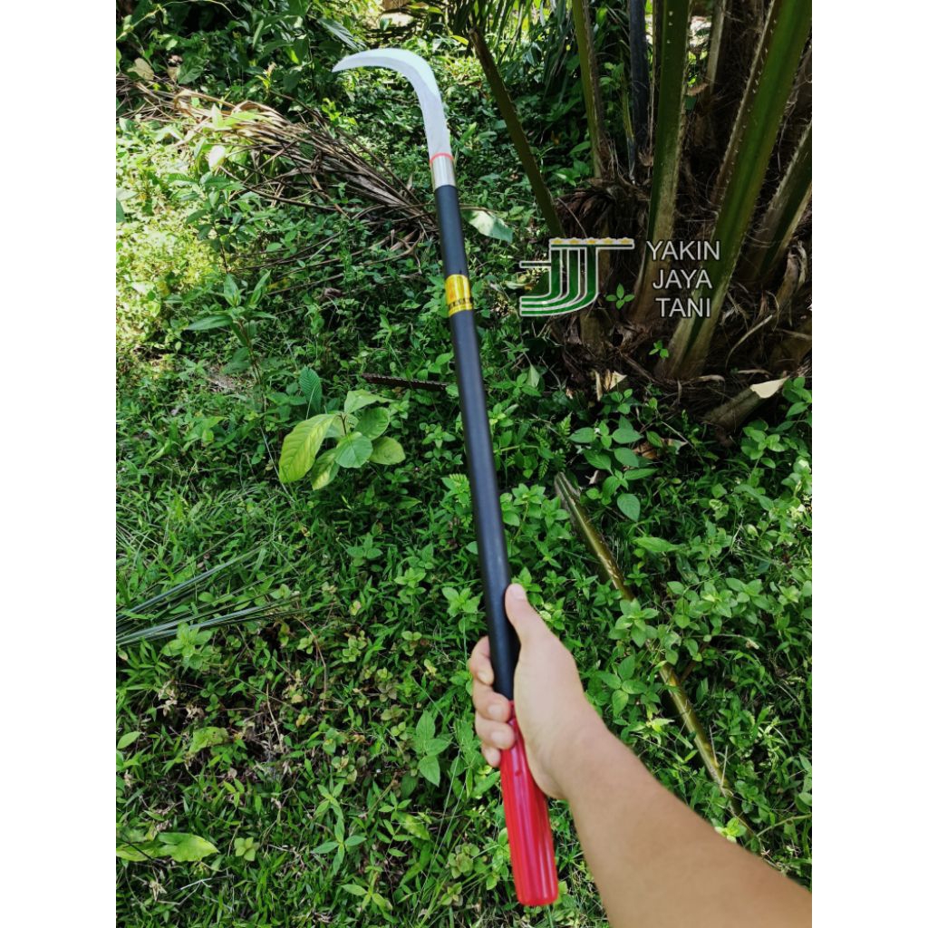 alat pemetik buah / kastrasi / pangkas dahan kecil / penyiang rumput malaysia panjang 80 cm - sabit 