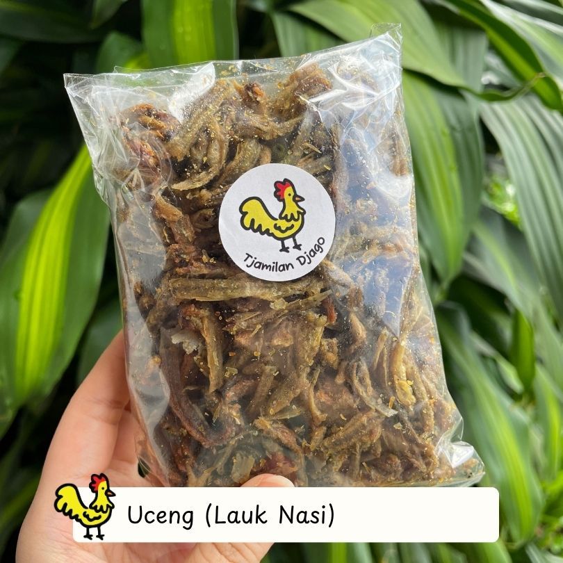 Tjamilan Djago -  Ikan Uceng Asin Goreng Kering Lauk Nasi Praktis Siap Makan 100gr