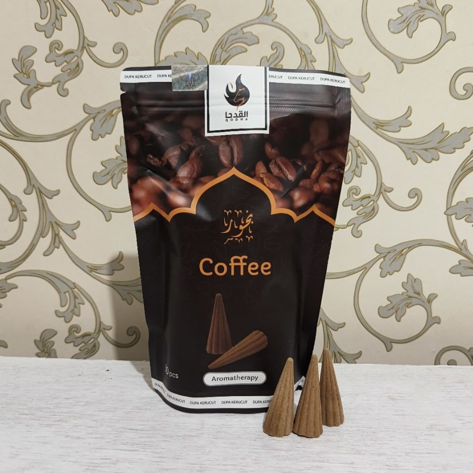 QODHA Dupa Kerucut Coffee Kopi 50pcs Pengharum Ruangan Aromaterapi