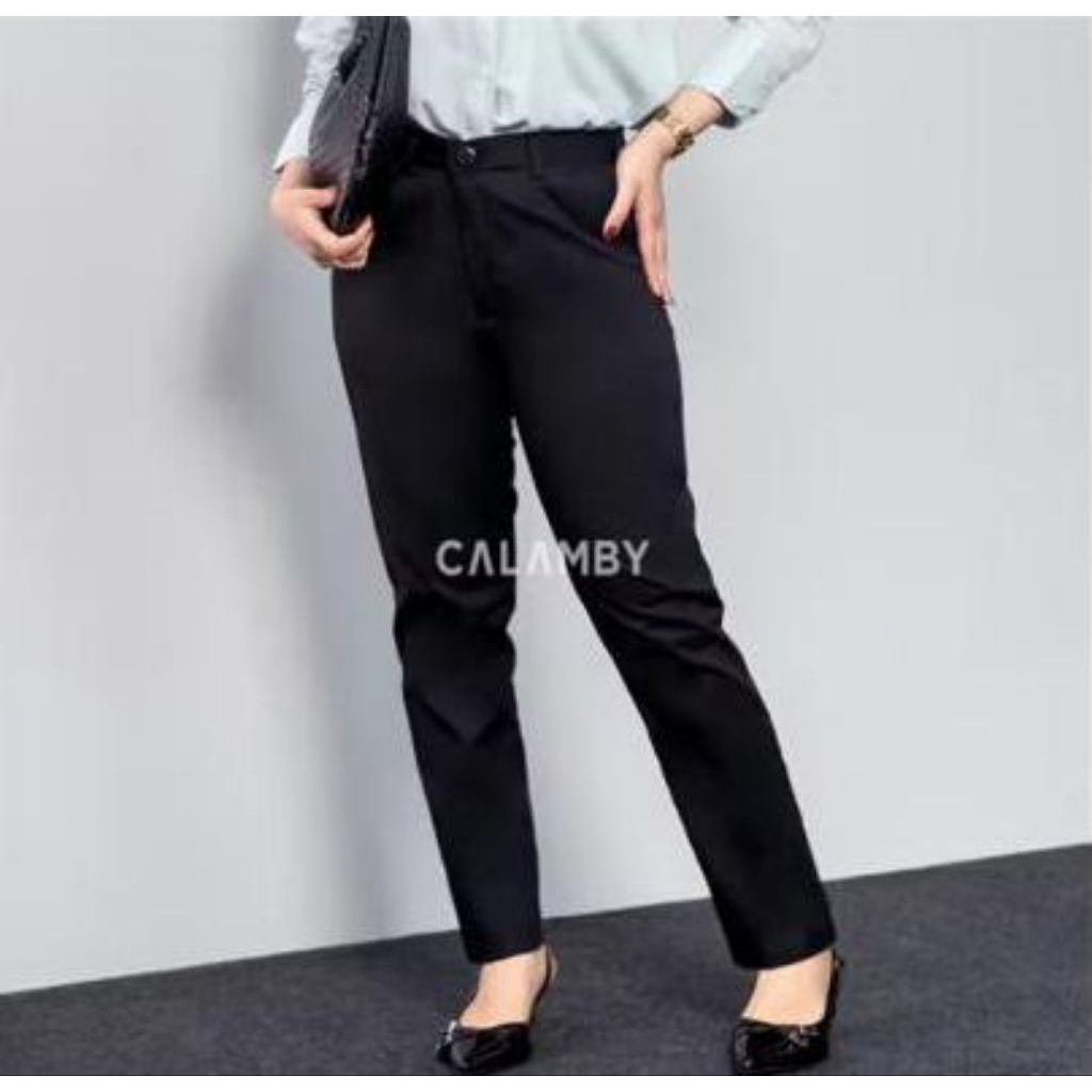 PRELOVED CALAMBY Celana Baggy Pants (American Drill) Black & Ivory Size XL