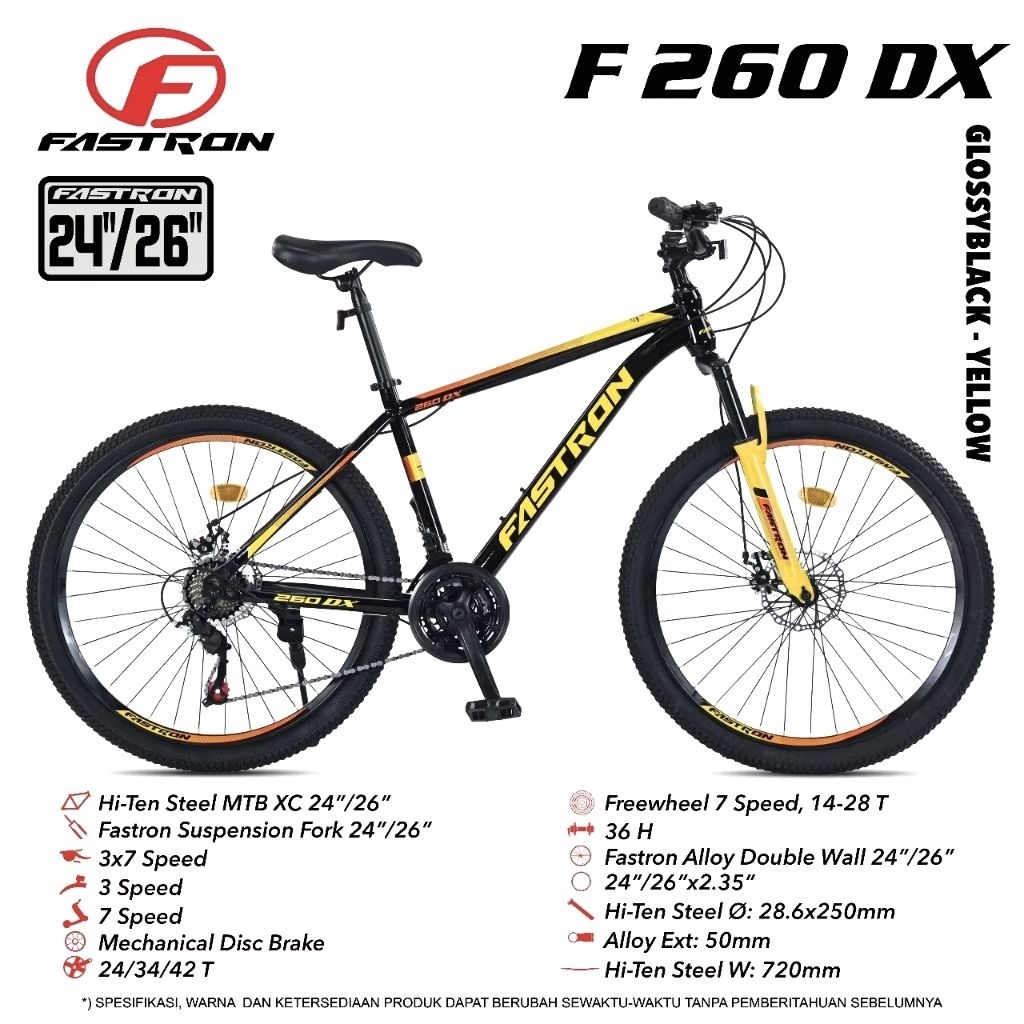 Sepeda Gunung//MTB FASTRON F 260 DX 24/26 inch